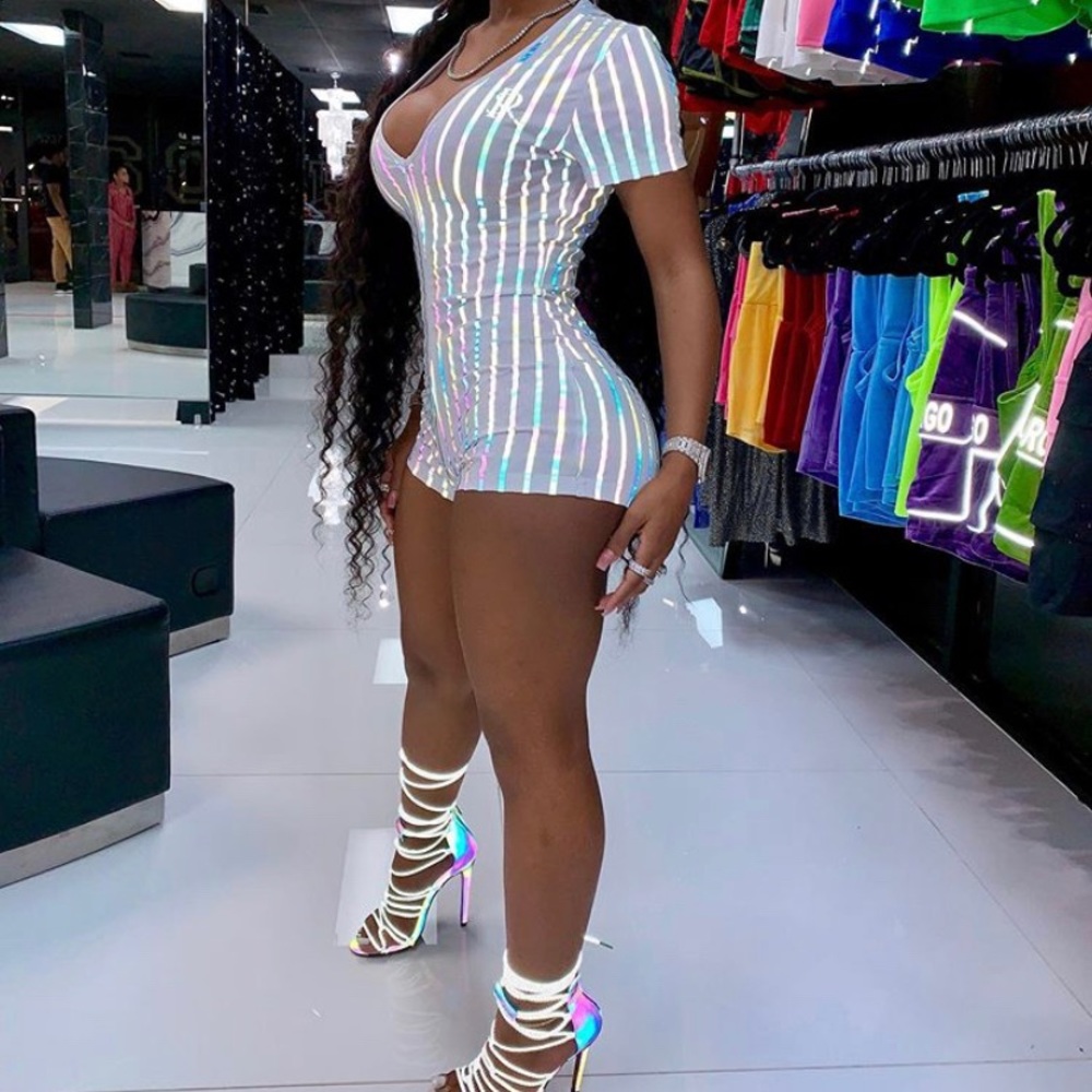 Gsuwoo reflective bodysuit/romper